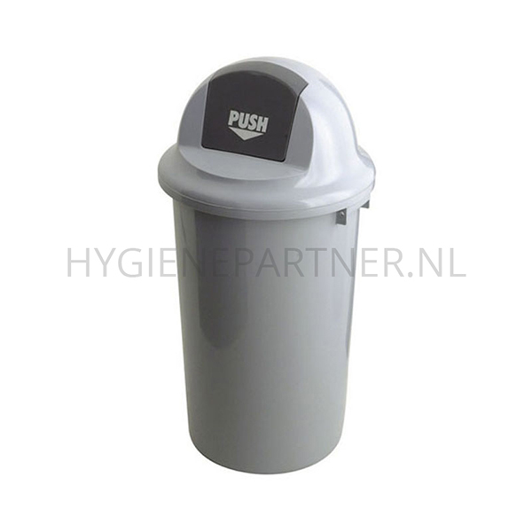 BA011031-95 Kunststof afvalbak met klapdeksel 60 liter grijs